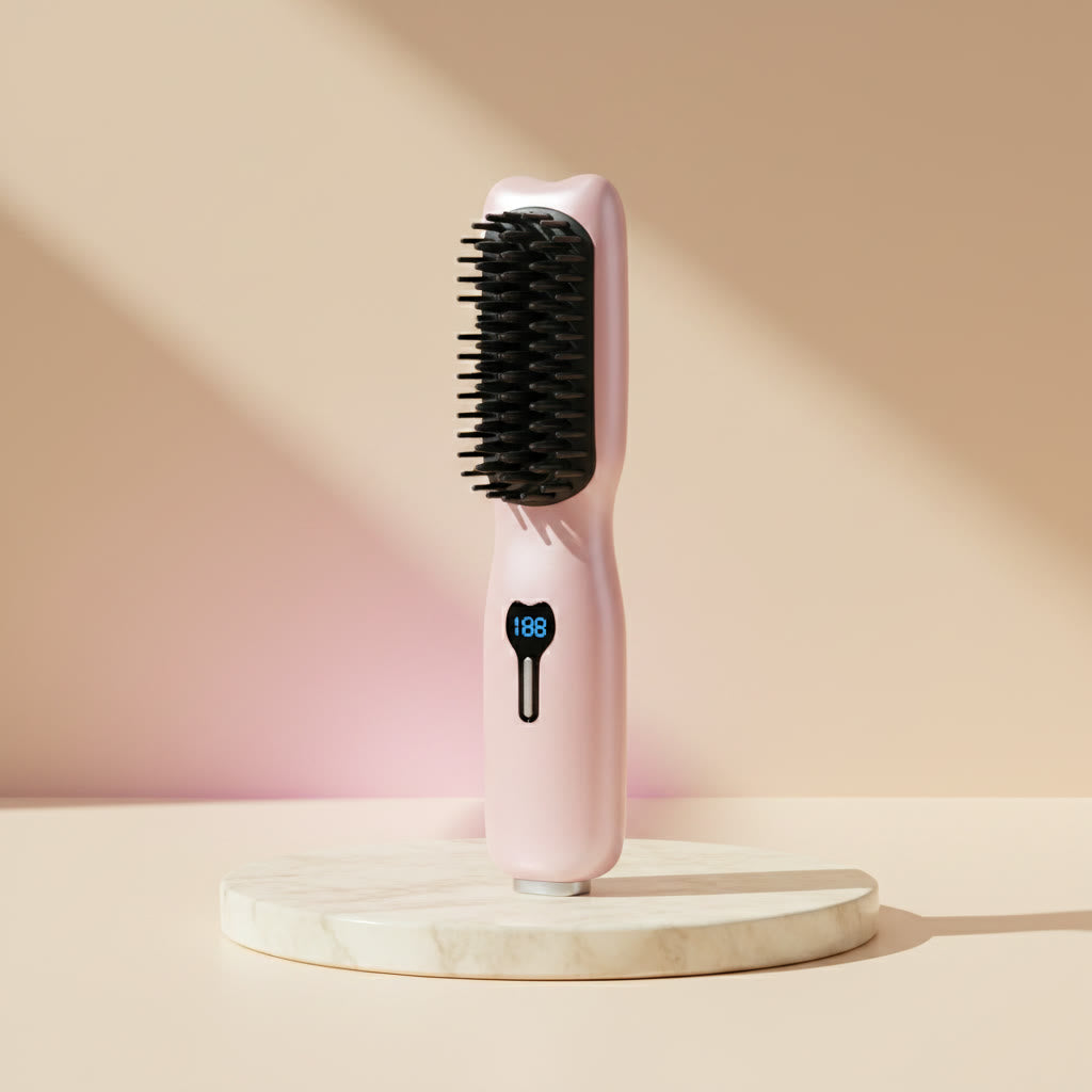 LISORA Pro — cepillo alisador iónico rosa