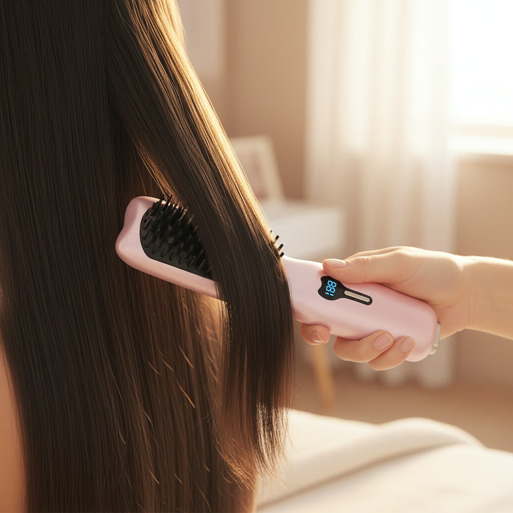 LISORA Pro alisando el pelo — primer plano
