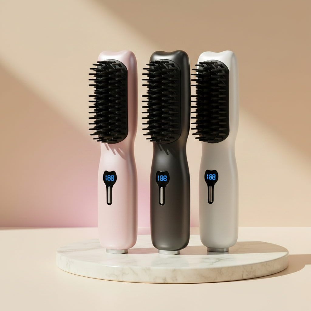 Pack de 3 cepillos alisadores iónicos LISORA Pro (rosa, negro y blanco) — llévate 3 y ahorra 20%